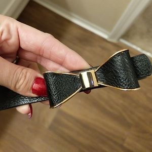 Black bow belt
